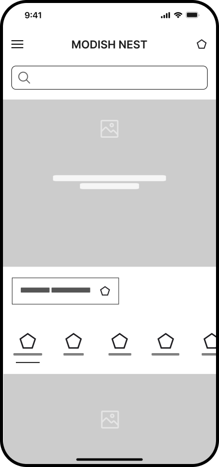 user testing wireframe one